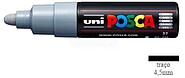 Marcador de Pintura Posca PC-7M - Ponta de Bala 4.5-5.5mm - Tinta à Base de Água - Resistente à Luz - Cinzento