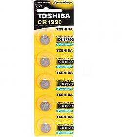 CR1220 PW BP-5N : Pacote de 5 Pilhas de Botão Toshiba CR122...