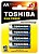 Toshiba/ Dynabook Pilhas AA Alcalinas Toshiba LR6 High Power Pack 4 Unidades R6AT BL4 - imagem 1