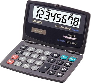 Calculadora de Bolso Casio SL-210TE 10 Dígitos Tipo Dobráv...