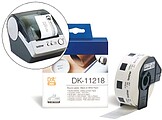 Brother DK11218 - Etiquetas Originais Pré-Cortadas Circulares - 24 mm de Diâmetro - 1000 Unidades - Texto preto sobre fundo branco