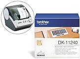 Brother DK11240 - Etiquetas Originais Pré-Cortadas Multiuso Grandes - 102x51 mm - 600 Unidades - Texto preto sobre fundo branco