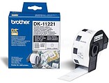Brother DK11221 - Etiquetas originais pré-cortadas quadradas - 23x23 mm - 1000 unidades - Texto preto sobre fundo branco
