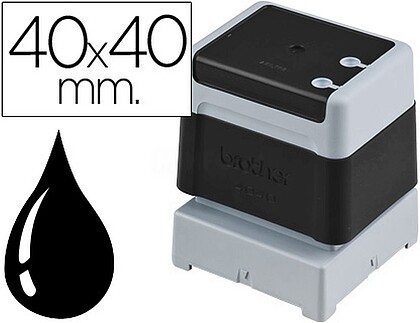 PR4040B6P Pacote de 6 Selos de Impressão Brother PR4040B6P - 40x40mm - Preto