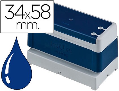 Conjunto de 6 Selos de Envio Brother PR3458E6P Originais - 34x58mm - Azul