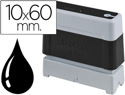PR1060B6P Conjunto Brother PR1060B6P de 6 Selos de Impressão Originais - 10x60mm - Preto