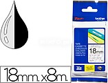 Brother TZe141 Cinta Laminada Original de Etiquetas - Texto preto sobre fundo transparente - Largura 18mm x 8 metros