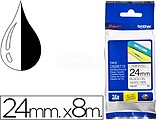 Brother TZe251 Cinta Laminada Original de Etiquetas - Texto preto sobre fundo branco - Largura 24mm x 8 metros