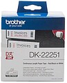 Brother DK22251 - Etiquetas originais de tamanho personalizado - Largura 62mm x 15,24 metros - Texto vermelho e preto sobre fundo branco