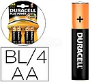 Pack Duracell de 4 Pilhas Recarregáveis NiMH AA LR6 1,2V 1300mAh Pré-carregadas