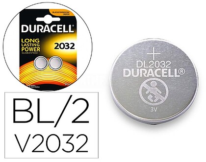 Duracell DL2032B2 Pilha de Botão de Lítio CR2032 3V (2 unidades)