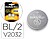 Duracell DL2032B2 Pilha de Botão de Lítio CR2032 3V (2 unidades) - imagem 1