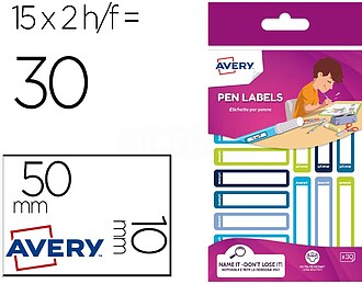 RESMI30G-UK : Etiqueta adesiva avery para esferograficas e l...