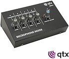 Mesa de Mistura para Microfones Com 4 Canais QTX MM41