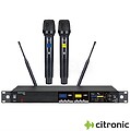 Central Microfones UHF Profissional S/ Fios 2 Canais TU2-H