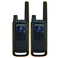 Motorola TLKR T82 Extreme Pack 2 Rádio Comunicadores - 16 Canais PMR446 e 121 Códigos - Alcance de até 10km em Campo Aberto - Autonomia até 18h - Cor Preto/Amarelo