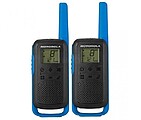 Motorola T62 Pack 2 Rádio Comunicadores - 16 Canais PMR446 + 121 Códigos de Privacidade - Alcance até 8Km - Autonomia até 29h - Cor Azul