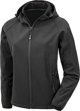 Blusão softshell reciclado 3 camadas com capuz de senhora R911F