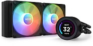 Refrigerador Líquido CPU Nzxt Kraken Elite 240 2X120 Preto RGB com Display LCD Plus RL-KR24E-B1