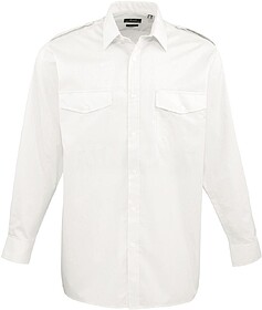 PR210 Camisa piloto de manga comprida tam: L/XL (17 UK) cor:...
