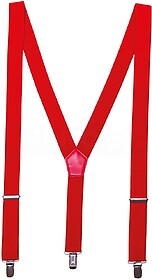 PR701 Suspensórios com pinças tam: One Size cor: Red : Pre...