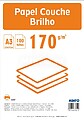 Papel Couché : Creator Digital Gloss : A3 : 170g/m2 : ( pack 100fls )