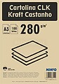 Kraft Natural CLK 280gr : A3 ( pack 100fls )