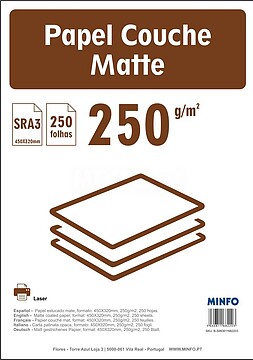 Papel Couché : Digital Silk SRA3 : 250g/m2 : 45x32 ( Pack 250fls )