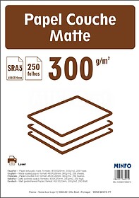 Papel Couché : Digital Silk SRA3 : 300g/m2 : 45x32 ( Pack 2...