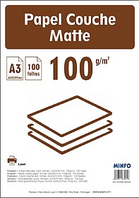 Papel Couché : Digital Silk : A3 : 100g/m2 : ( pack 100fls ...
