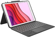 Logitech Combo Touch - Teclado e pasta de folio - com trackpad - backlit - Apple Smart connector - Suíça - grafite - para Apple 10.2-inch iPad (7ª geração), 10.5-inch iPad Air (3ª geração), 10.5-inch iPad Pro 920-009609