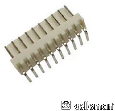 G-BTWMH10 : PLACA DE 10 CONTACTOS MACHO ÂNGULAR 90º VELLEMAN
