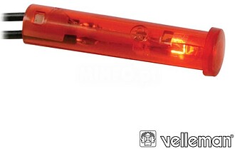 G-CRAF024R : Luz piloto redonda 7mm d/painel 24V vermelha