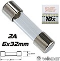 FUSE 6.35 x 32mm FAST 2A (10pcs/box) G-6FF2N