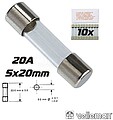 FUSE 5 x 20mm SLOW 20A (10pcs/box) G-FU20N