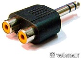 Ficha dupla RCA F p/ jack 6.25mm M St G-CAA35
