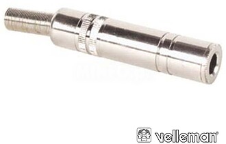 G-CA036 : FICHA JACK 6.35MM FÊMEA PRATEADA ST