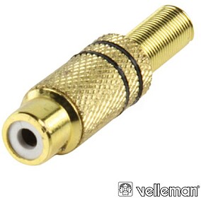 G-CA059B : FICHA RCA FÊMEA DOURADA-PRETA C/ PROTECÇÃO DE ...