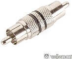 Ficha adaptadora RCA macho para RCA macho metal G-CAA40