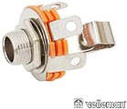 Ficha Jack 6.35MM Fêmea Chassis Circuito-Fechado MN Velleman G-CA040