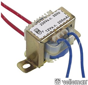 TRANSFORMADOR 2.4VA 1X12V VELLEMAN