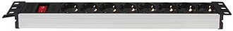 G-EBP08PDU-G : Bloco de tomada c/int. de 8 fichas Schuko p/b...