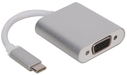 Adaptador USB-C para VGA Silver Adaptador USB-C para VGA Silver