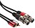 Cabo 2-XLR 3p Fêmea/ 2-Rca Macho 1.2m HQPOWER PAC152 - imagem 1