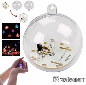 WSL197 : Kit Bola LED RGB C/ Sensor Luz Exterior VELLEMAN