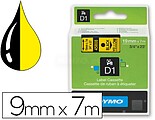 Fita Dymo Preto Amarelo 9 MM X 7 MT D1 S0720730
