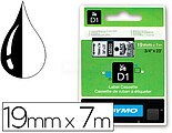 Fita Dymo Preto Transparente 19 MM X 7 MT D1 S0720820