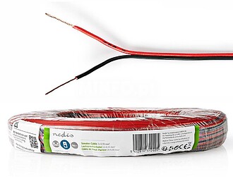 CAGW0350BK1000 : Cabo Coluna 2x0.35mm2 Preto/Vermelho