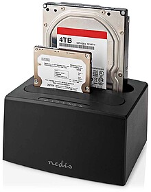 NEDIS HARD DISK DOCKING STATION USB3.0 USB TYPE-A 2 HDD 2.5 ...