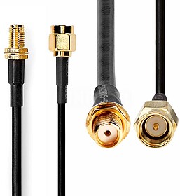 CSGL02400BK50 : Cabo de Antena HSR-200 SMA Macho - SMA Fême...
